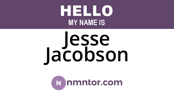 Jesse Jacobson