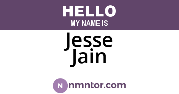Jesse Jain