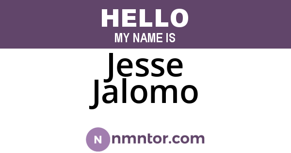 Jesse Jalomo
