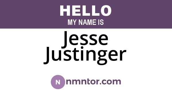 Jesse Justinger