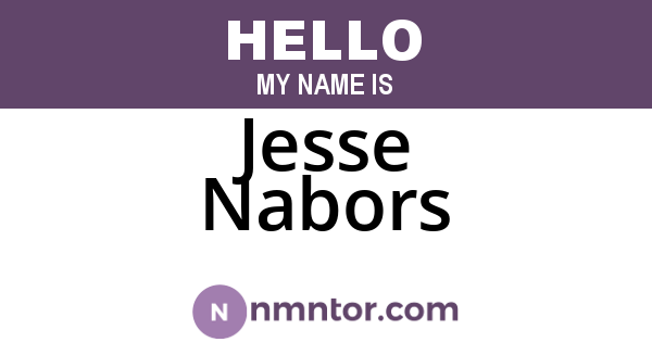 Jesse Nabors