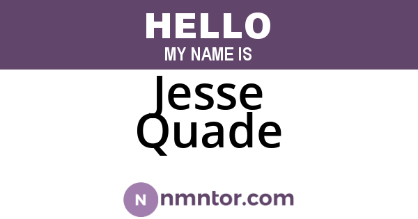 Jesse Quade