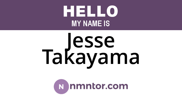 Jesse Takayama