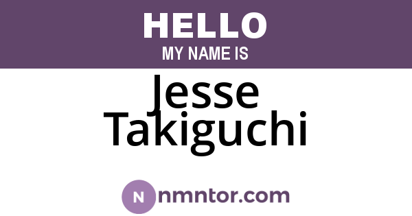 Jesse Takiguchi