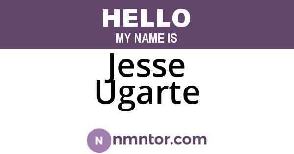 Jesse Ugarte