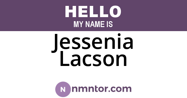 Jessenia Lacson