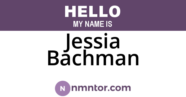 Jessia Bachman