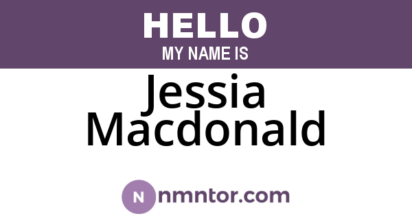 Jessia Macdonald
