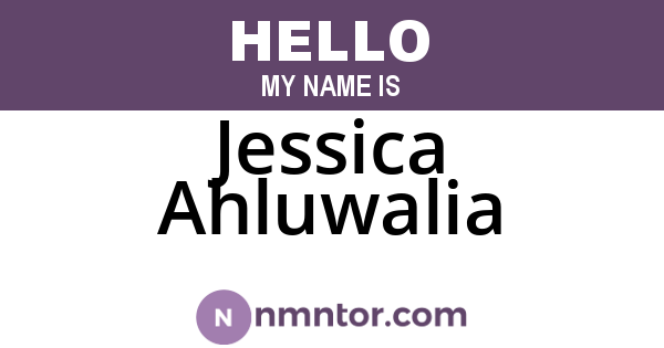 Jessica Ahluwalia