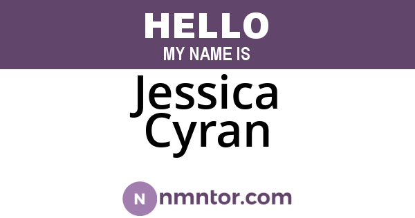 Jessica Cyran