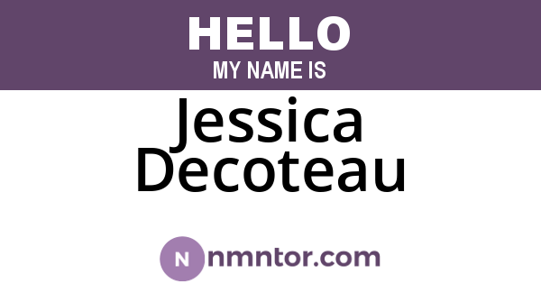 Jessica Decoteau