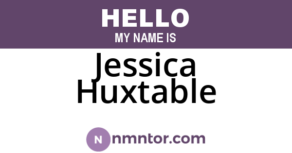 Jessica Huxtable