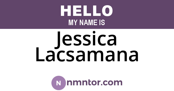 Jessica Lacsamana