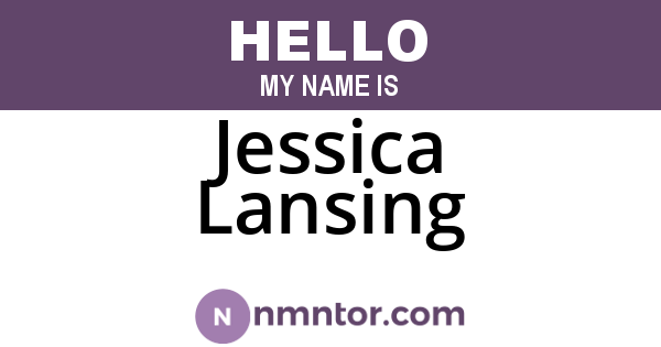 Jessica Lansing