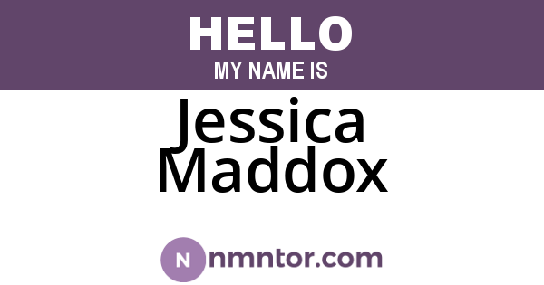 Jessica Maddox
