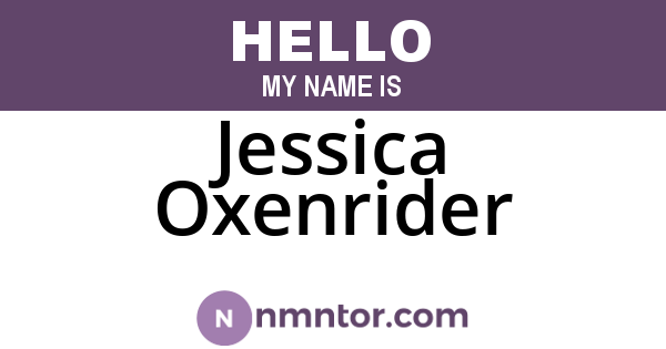 Jessica Oxenrider