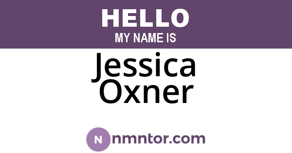 Jessica Oxner