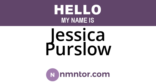 Jessica Purslow