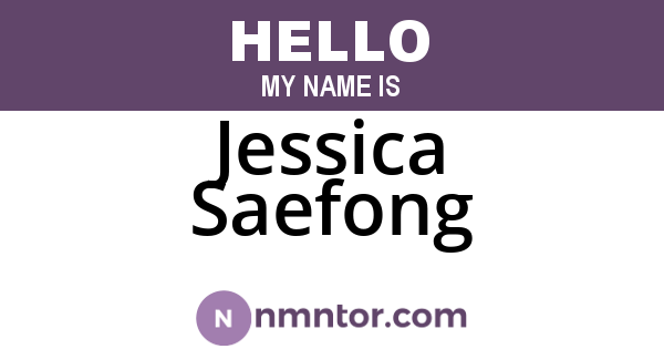Jessica Saefong