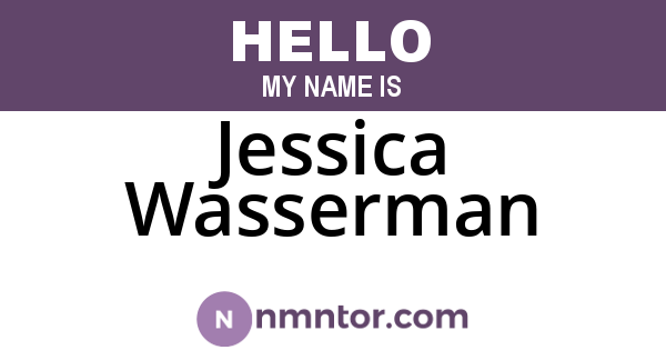 Jessica Wasserman