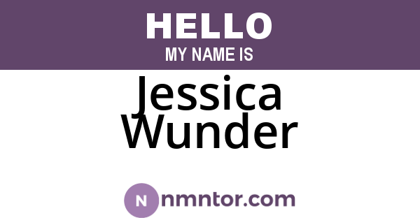 Jessica Wunder