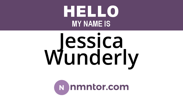 Jessica Wunderly