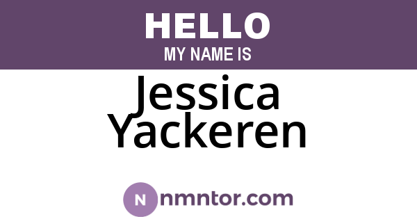 Jessica Yackeren