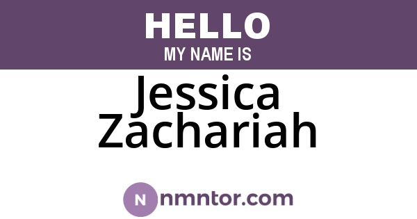 Jessica Zachariah