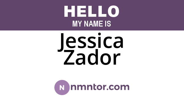 Jessica Zador