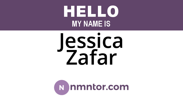 Jessica Zafar