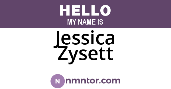 Jessica Zysett