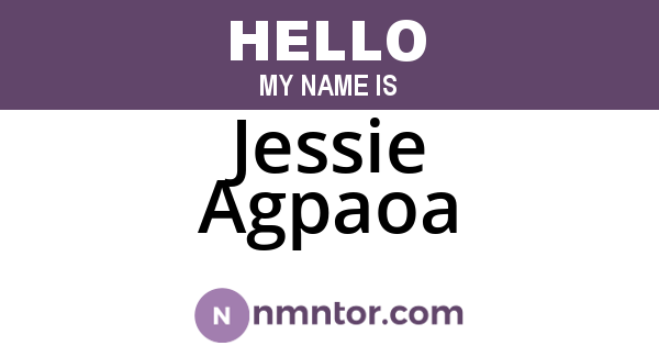 Jessie Agpaoa
