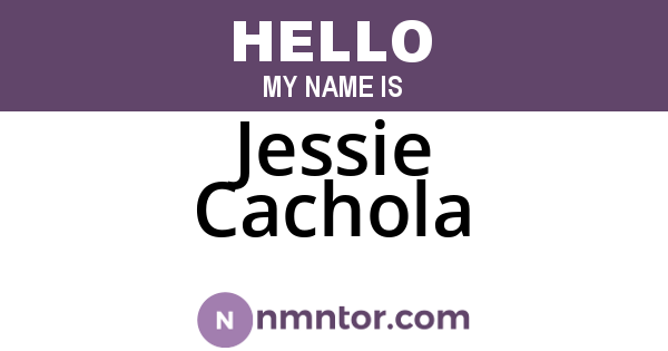 Jessie Cachola