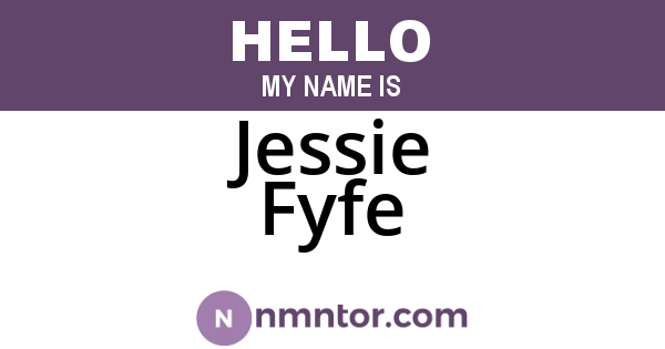 Jessie Fyfe