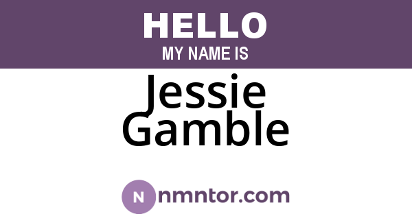 Jessie Gamble
