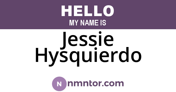 Jessie Hysquierdo