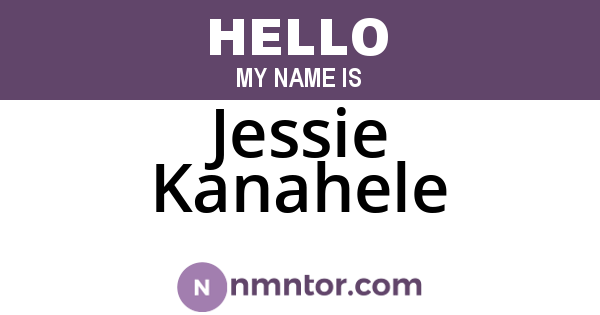 Jessie Kanahele