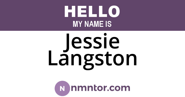 Jessie Langston