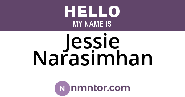 Jessie Narasimhan