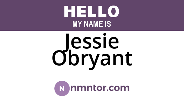 Jessie Obryant