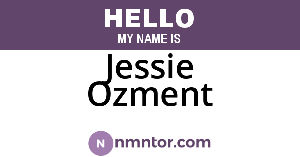 Jessie Ozment