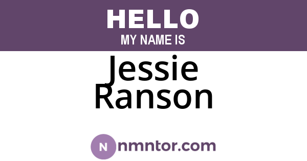 Jessie Ranson