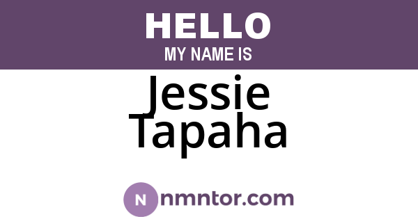 Jessie Tapaha