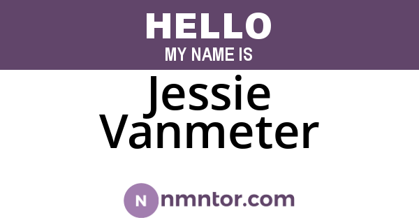 Jessie Vanmeter
