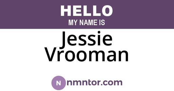 Jessie Vrooman