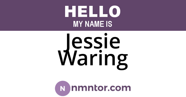 Jessie Waring