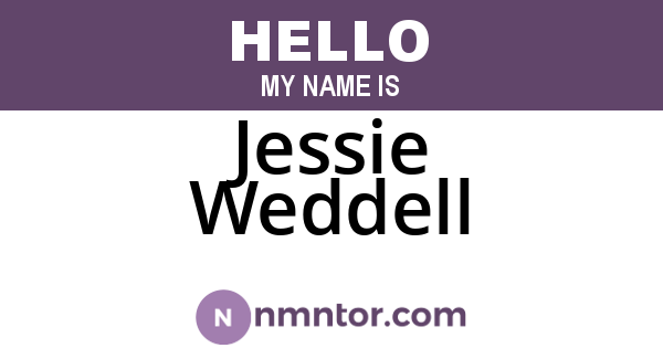 Jessie Weddell