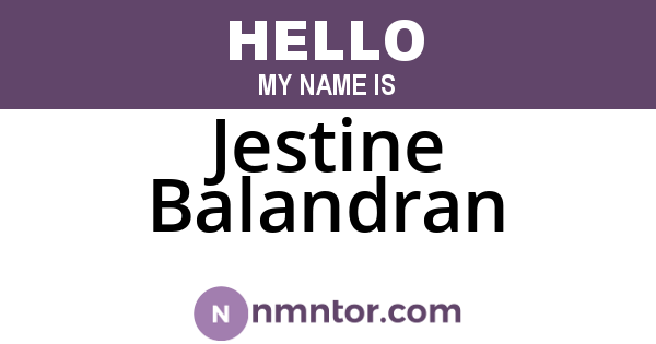 Jestine Balandran