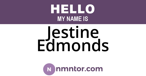 Jestine Edmonds