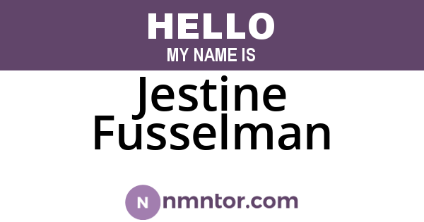 Jestine Fusselman